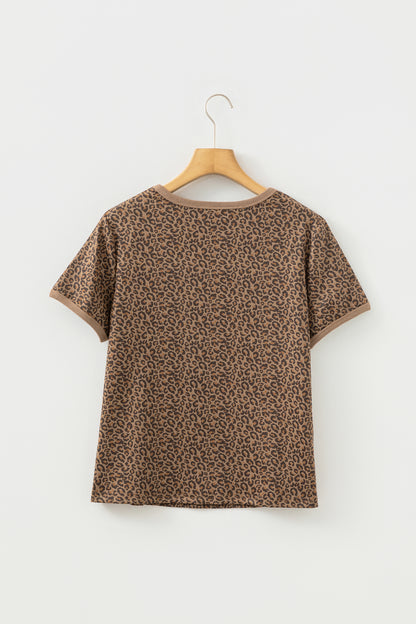Leopard Short Sleeve Crewneck T-Shirt