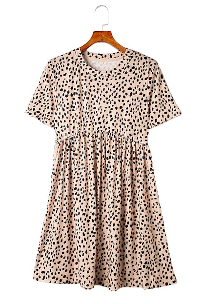 Leopard Babydoll T-Shirt Dress