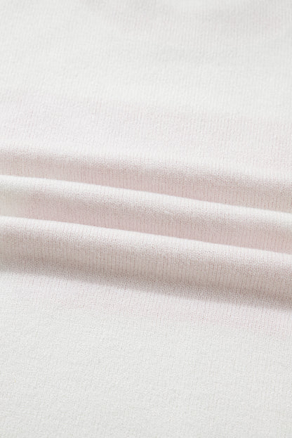 Christmas Stripe Trim Bow Crewneck Sweater