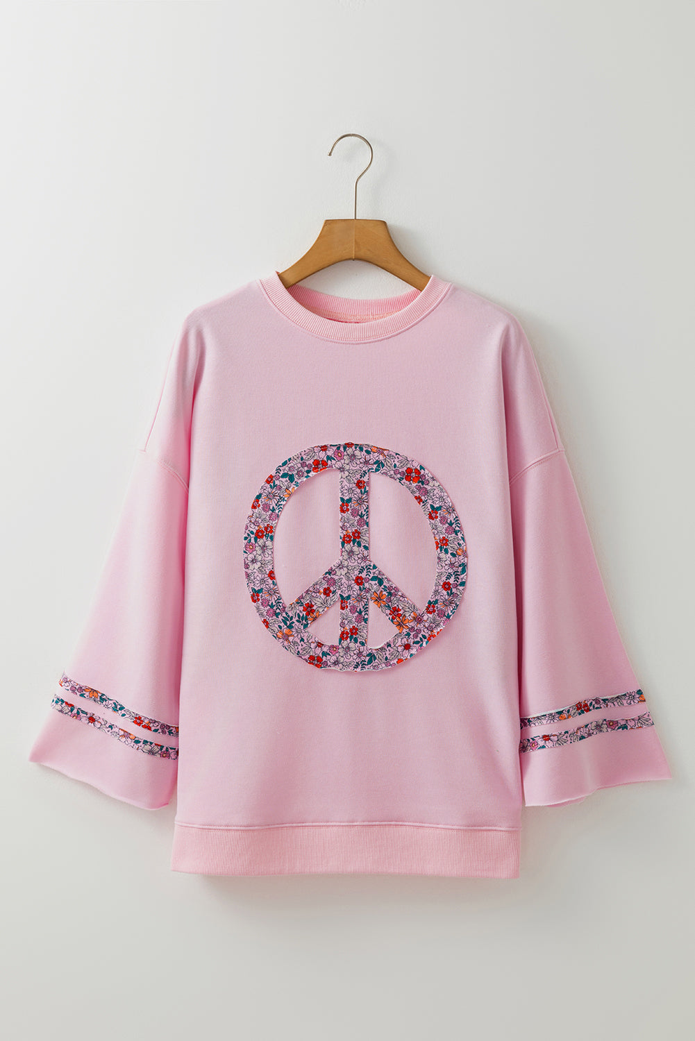 Floral Peace Wide Sleeve Top