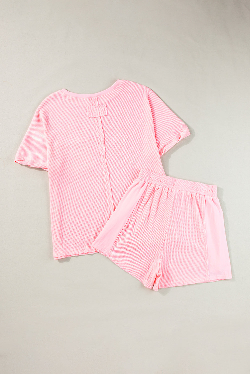 Waffle Oversize Tee and Shorts Set