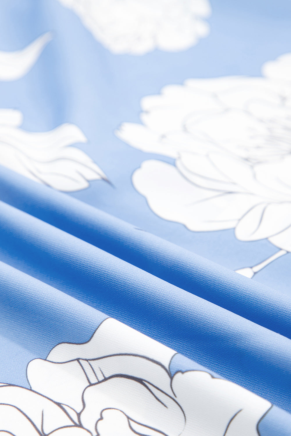 Floral Button-Up Pleated Puff Sleeve Shirt