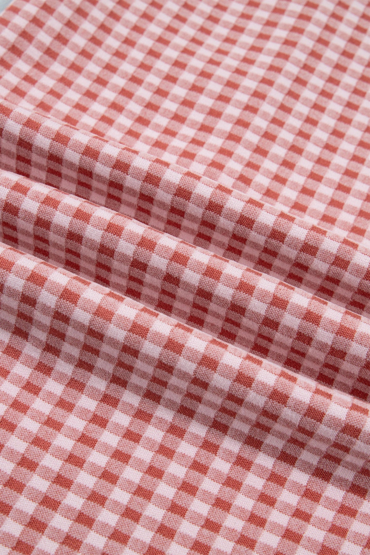 Gingham Exposed Seam Drawstring Elastic Waist Pants