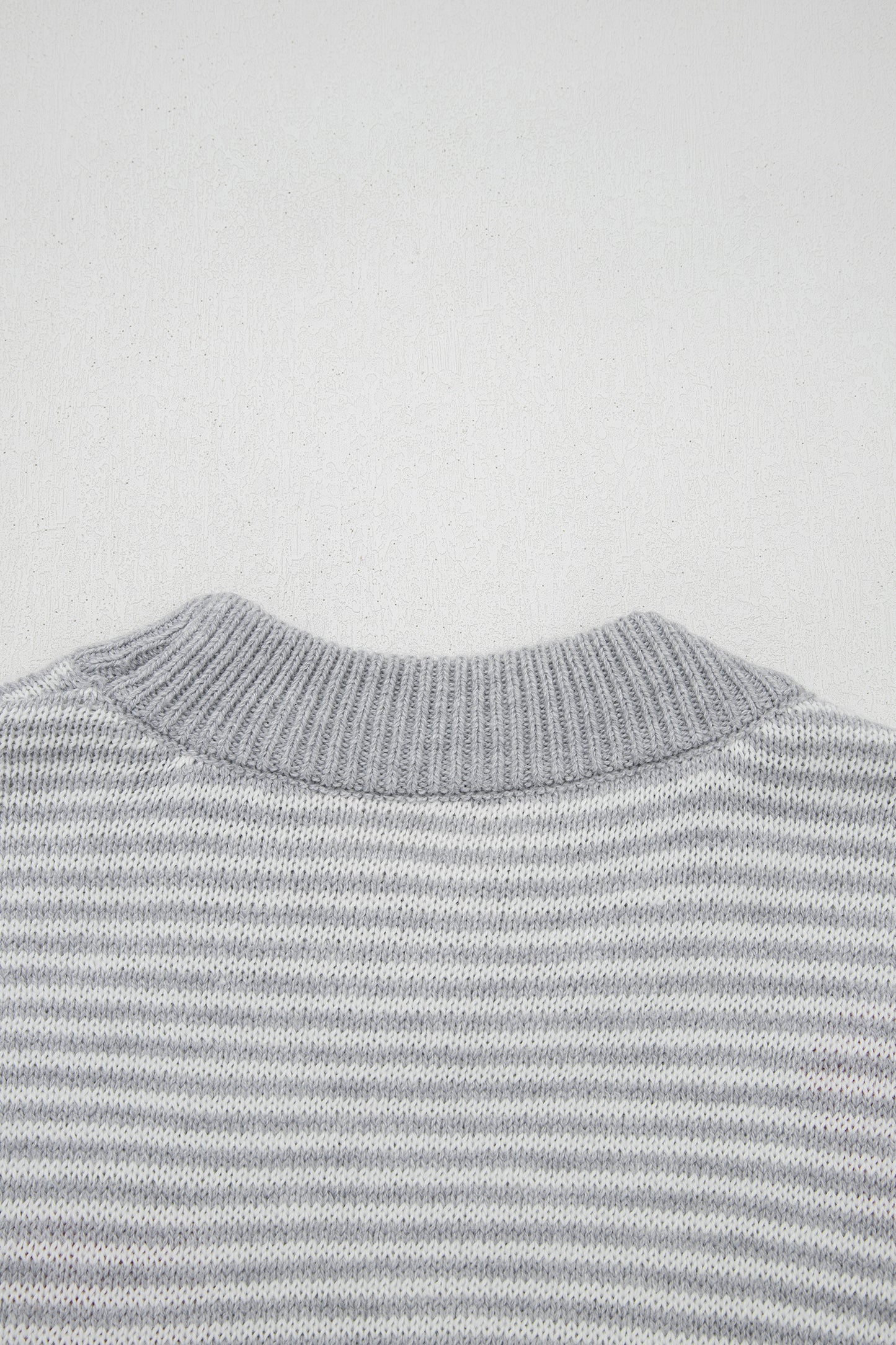 Valentine Heart Stripe Drop Shoulder Sweater