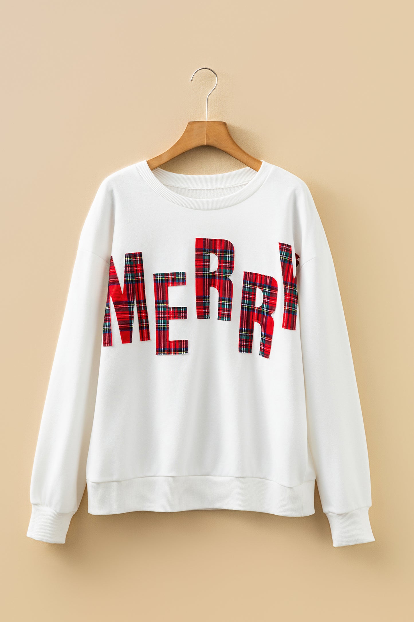 Christmas Plaid MERRY Crewneck Sweatshirt