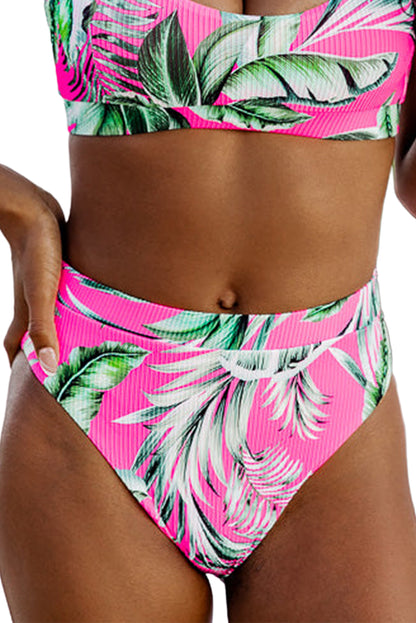 Tropical RIbbed Bikini Bottoms