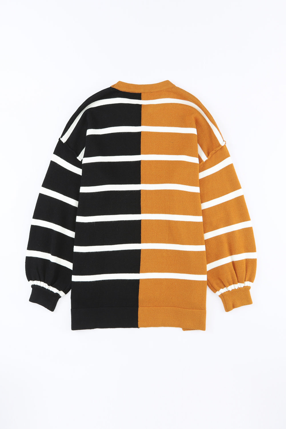 Stripe Colorblock Dropped Shoulder Top