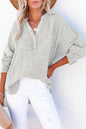 Gauze Long Sleeve Henley Top