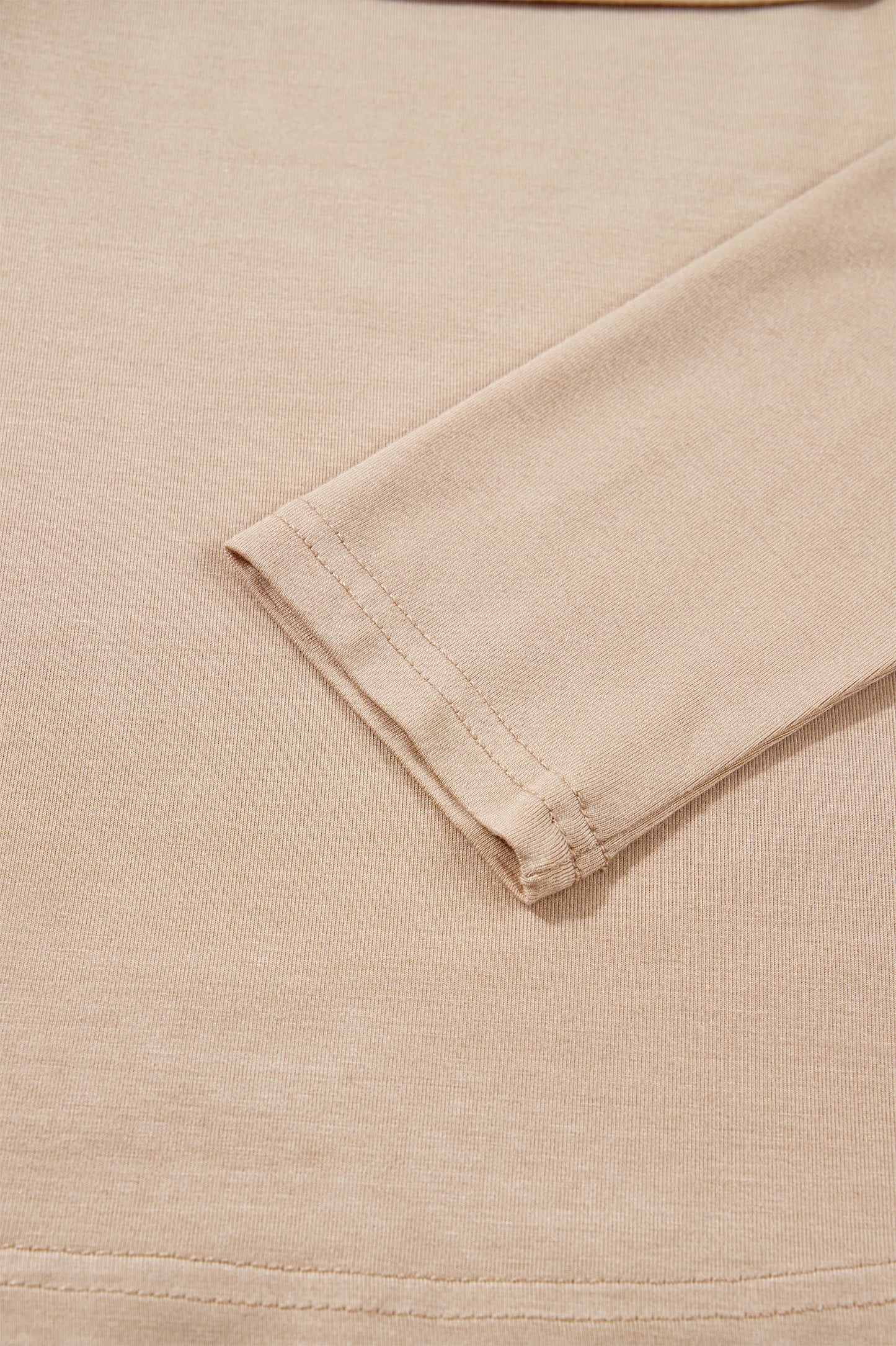 Solid Fold-Over Off-Shoulder Long Sleeve Top