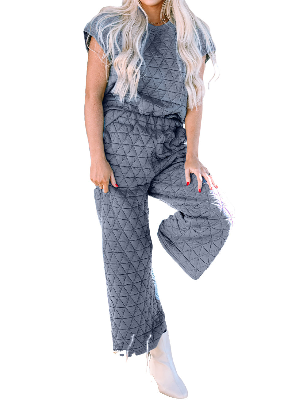 Quilted Top and Pants Set