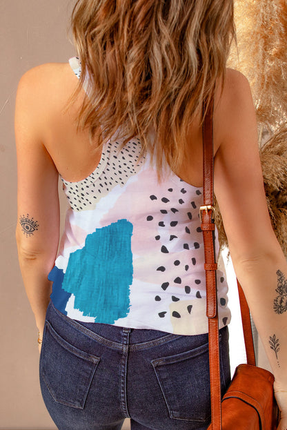 Abstract Dotted Racerback Tank Top