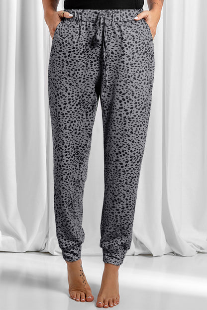 Cheetah Drawstring Lounge Jogger Pants