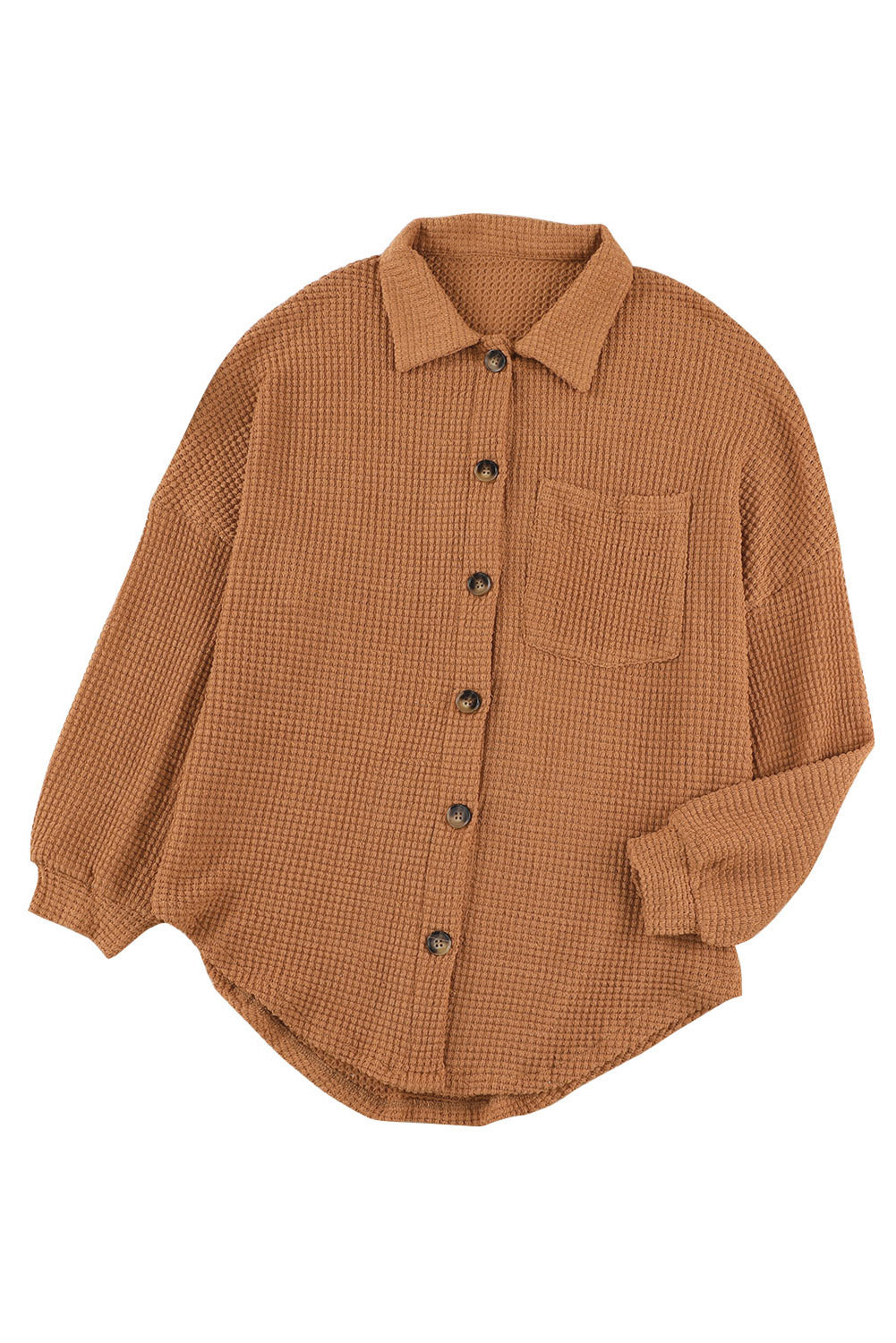 Waffle Chest Pocket Buttoned Shirt