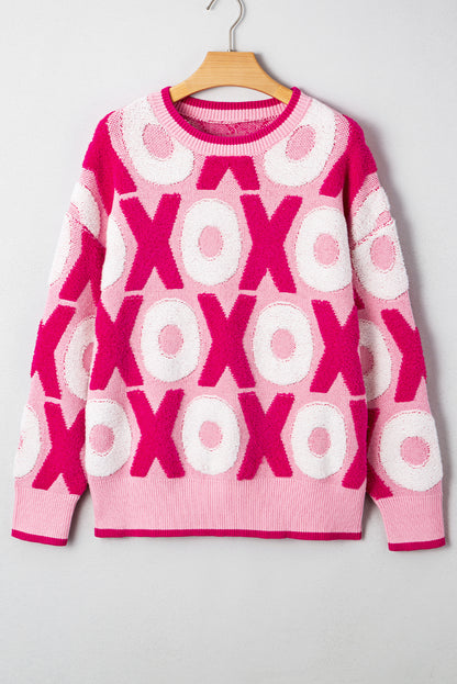 Valentine XOXO Drop Shoulder Crewneck Sweater