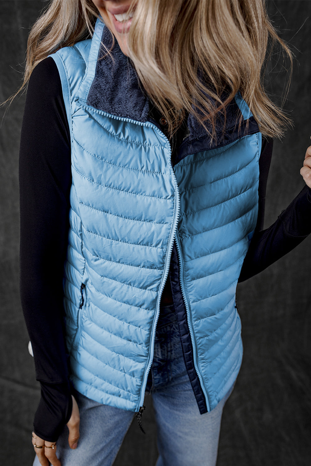 Quilted Zipped Puffer Vest