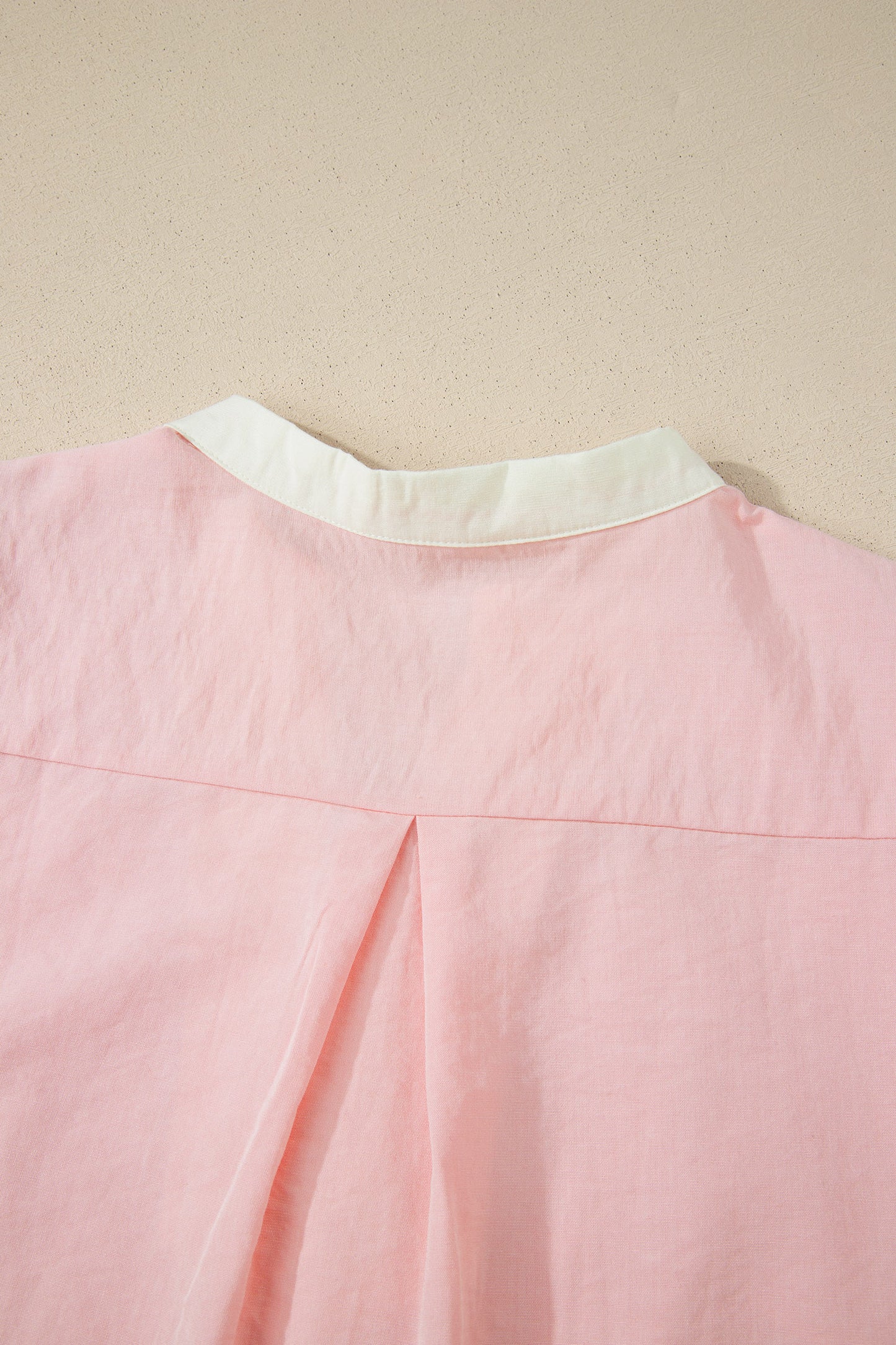 Scallop Trim Colorblock Puff Sleeve Mini Dress