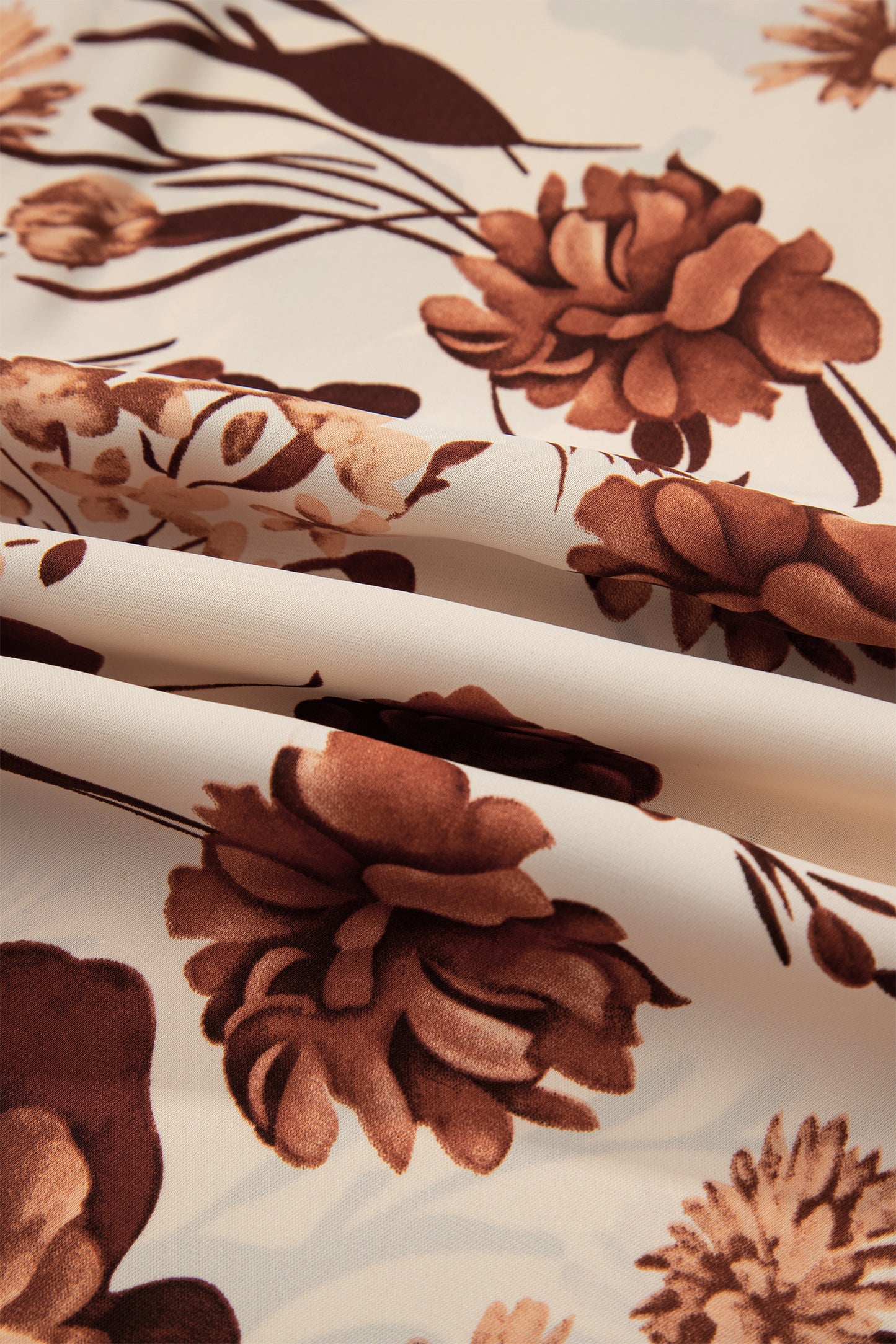 Floral Smocked Long Sleeve Buttoned Shirt