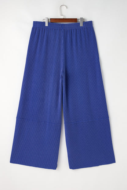 Plus Size Drawstring Wide Leg Pants