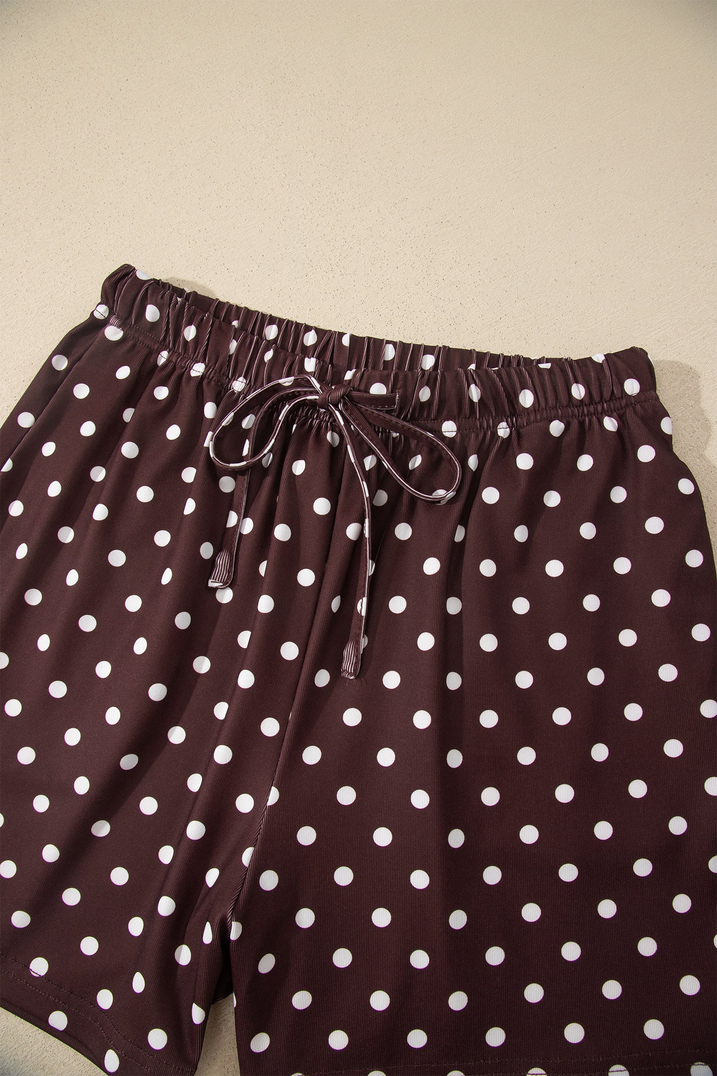Polka Dot Halter Tank & Elastic Shorts Set