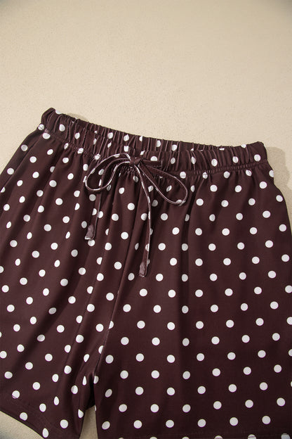 Polka Dot Halter Tank & Elastic Shorts Set