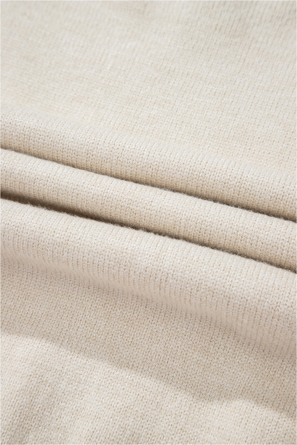 Floral Stitch Mock Neck Sweater