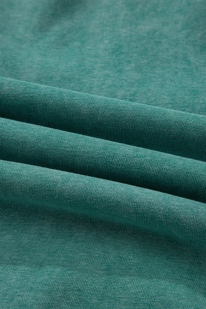 Solid Half-Zip Kangaroo Pocket Baggy Hoodie