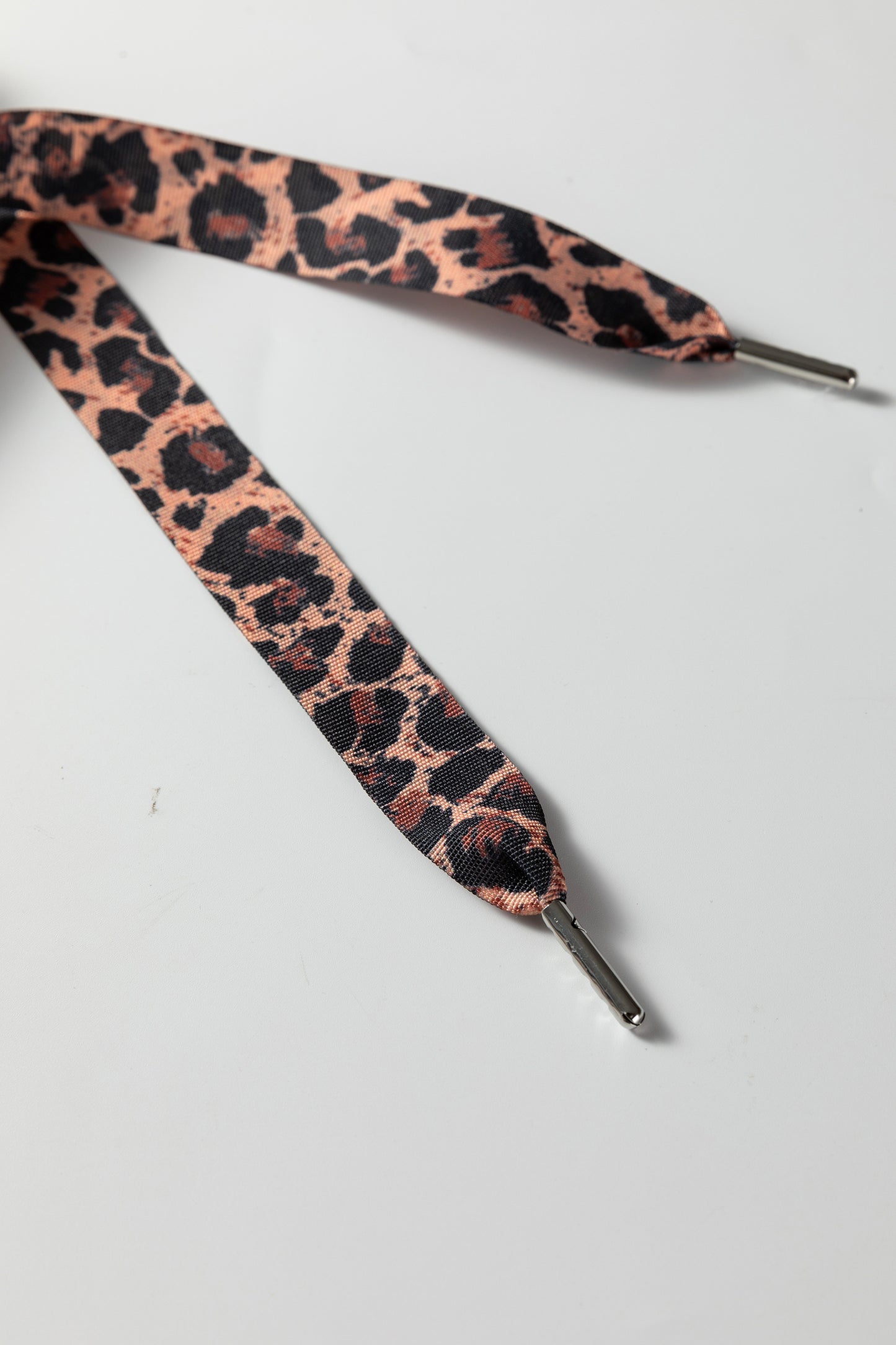 Ribbed Knit Leopard & Lace Drawstring Hoodie