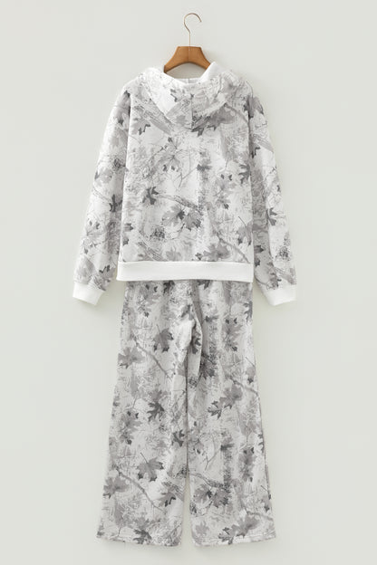 Woodland Camo Hoodie and Sweatpants Set