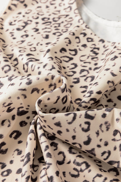 Leopard Side Tie Sleeveless Top