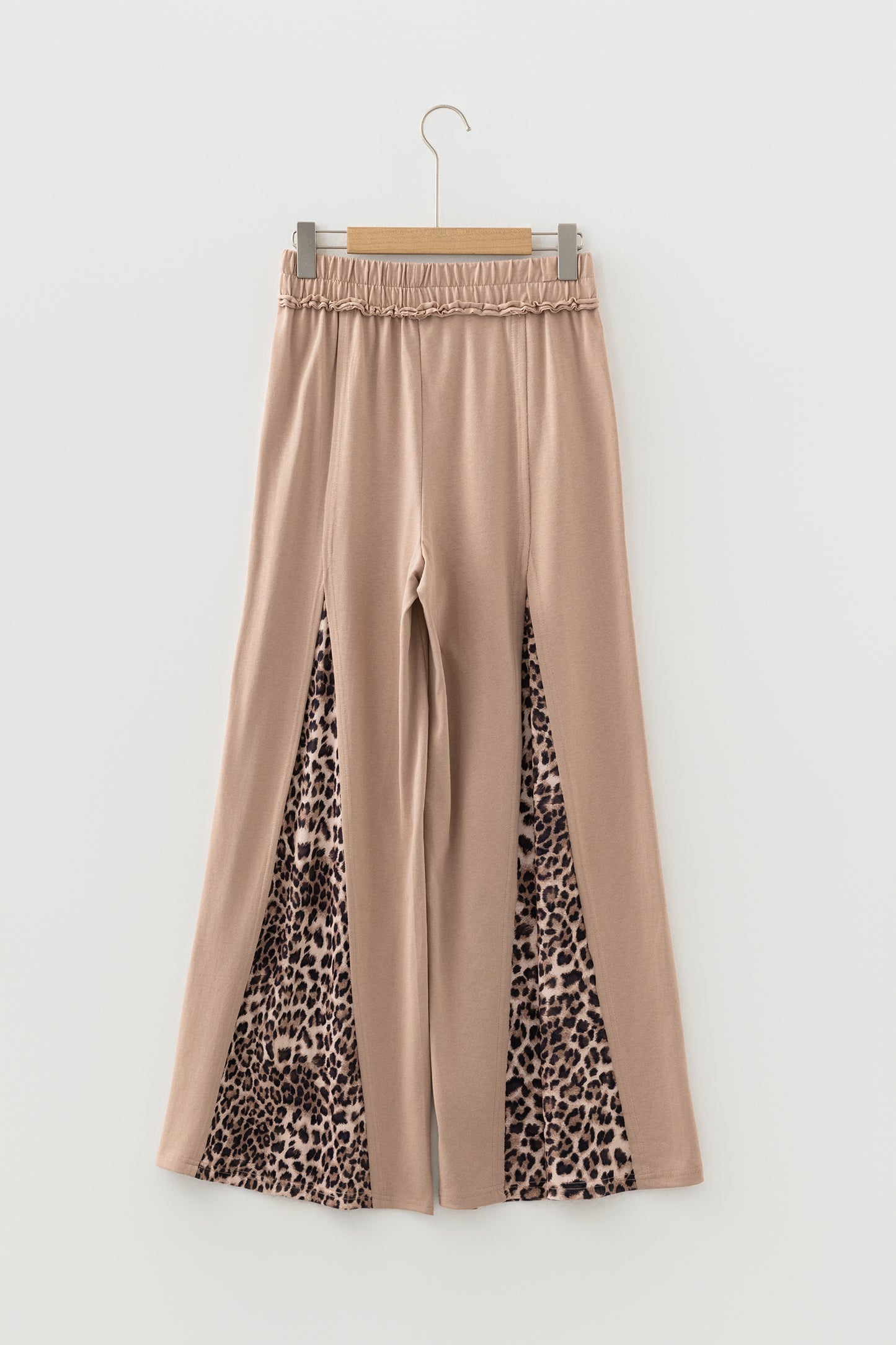 Leopard Patchwork Mineral Wash Wide Leg Pants