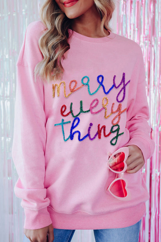 Merry Every Thing Glitter Sweatshirt