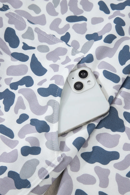 Camo Kangaroo Pocket Quarter Zip Sweatshirt