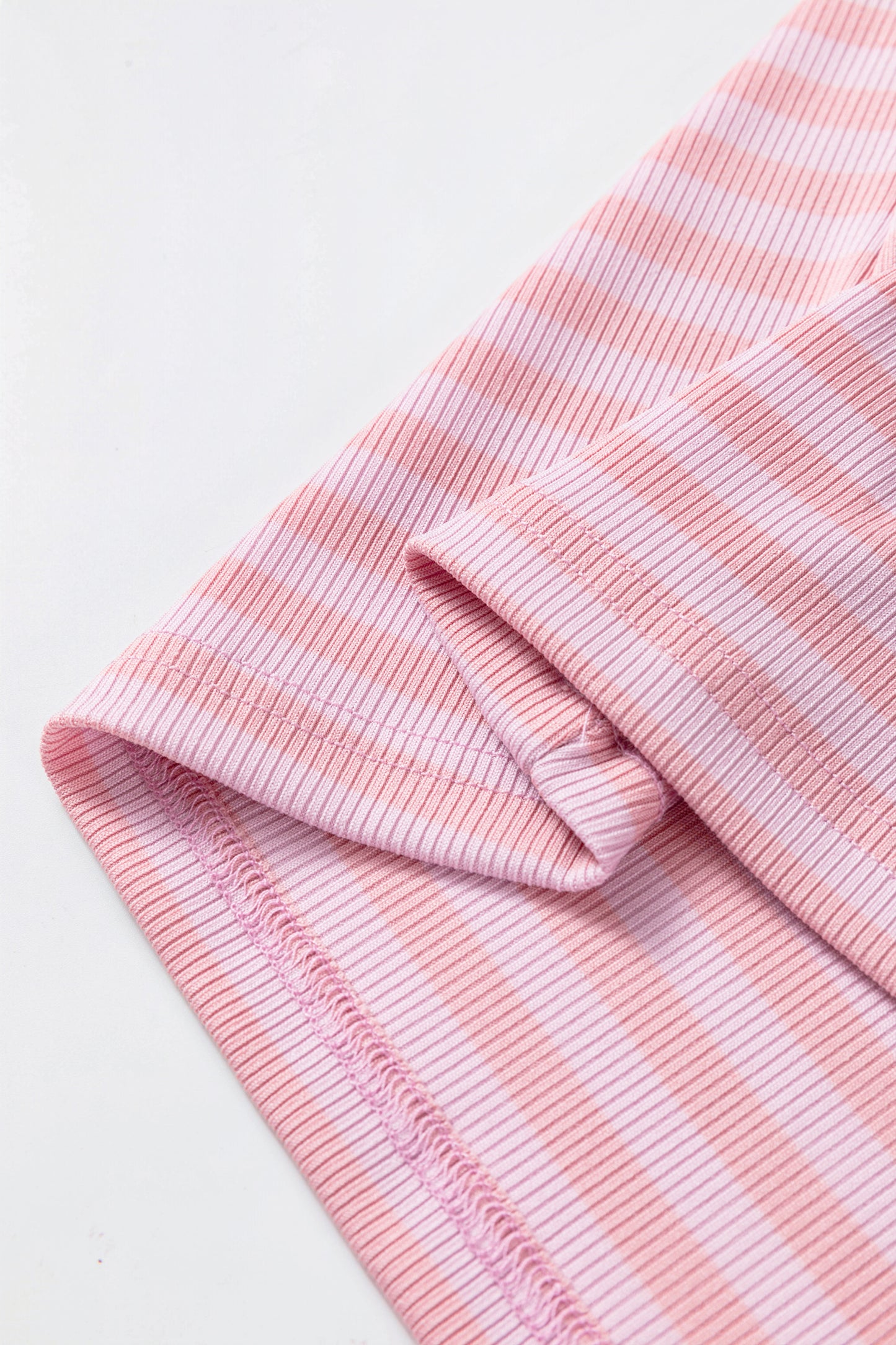 Stripe Ribbed Knit Sleeveless Tank Top
