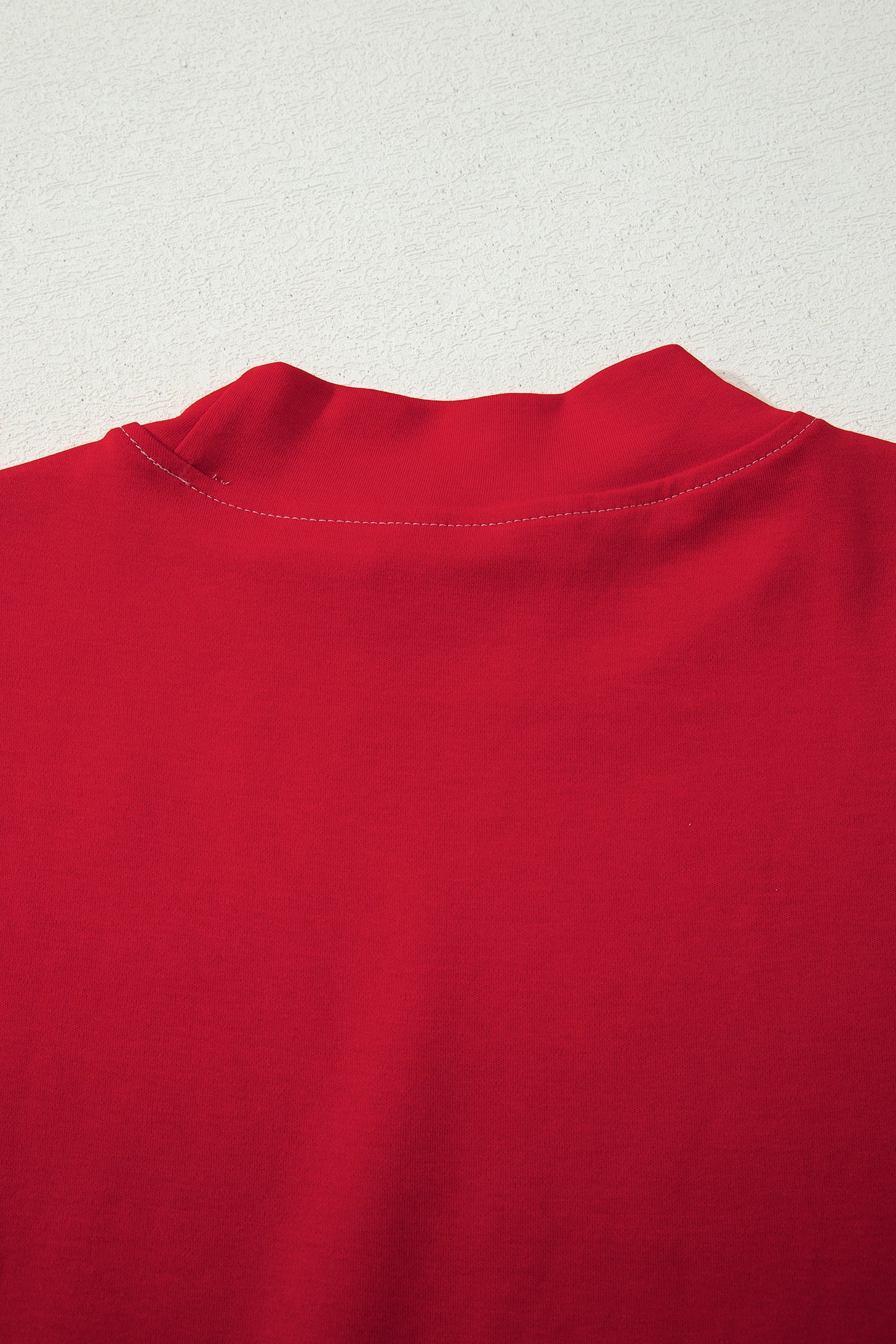 Reversible Contrast Stitching Mock Neck T-Shirt