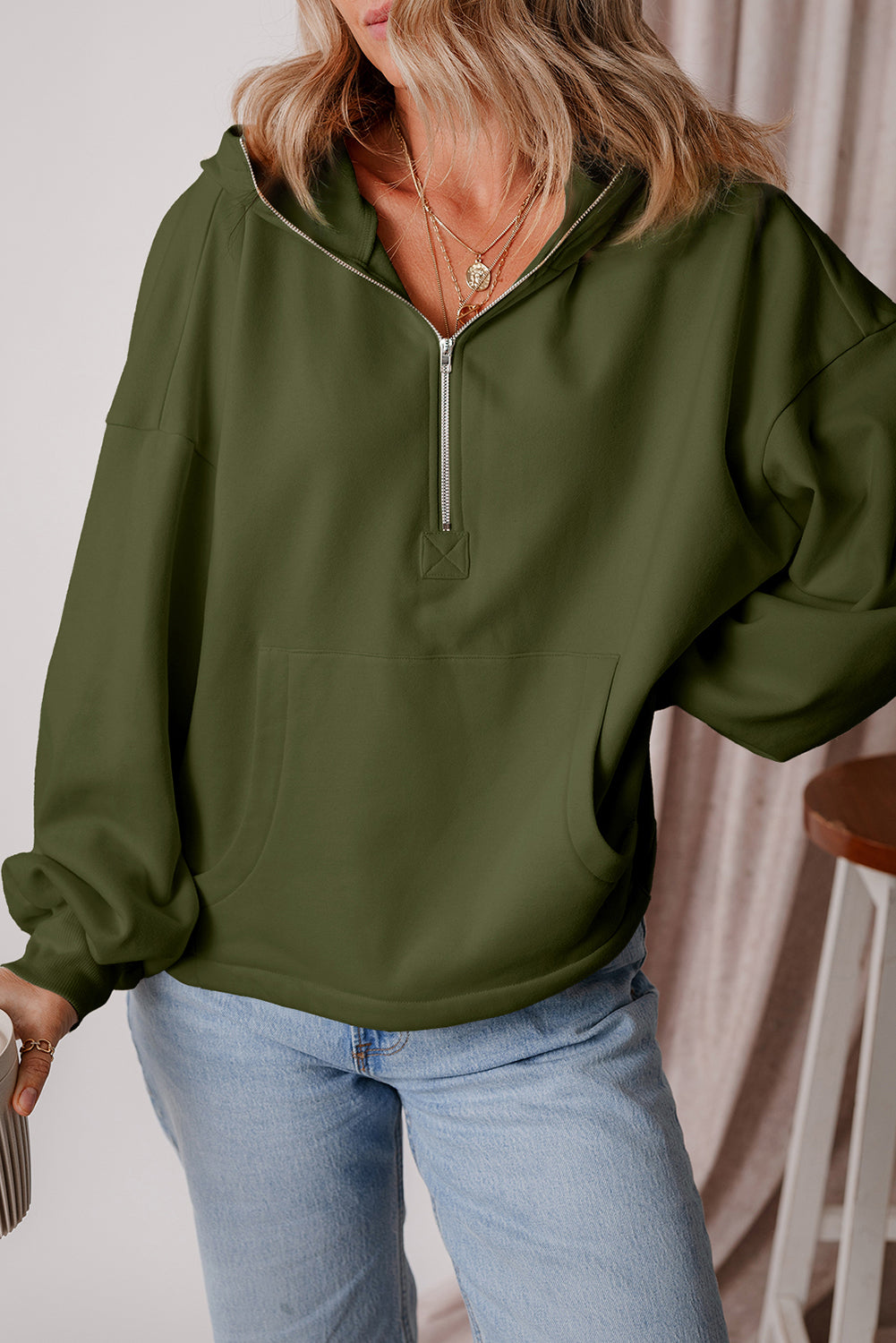 Fleece Lined Kangaroo Pocket Hoodie