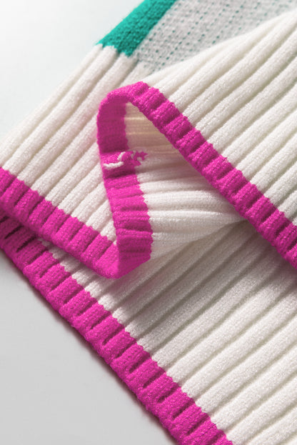 Valentine Heart Checker Buttoned V-Neck Cardigan