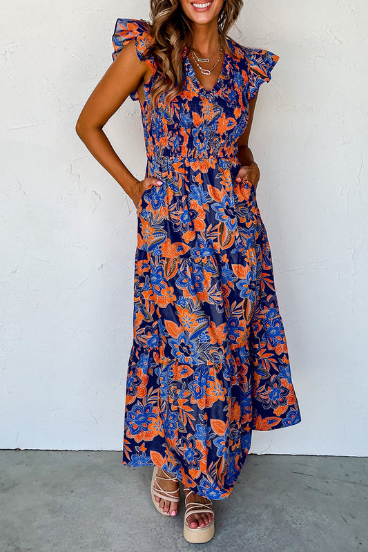 Floral Ruffle Tiered Maxi Dress