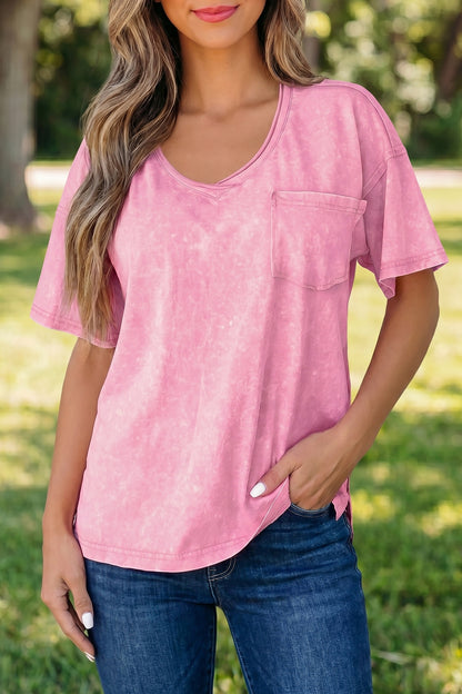 Solid Mineral Wash Short Sleeve T-Shirt