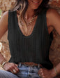 Patterned Crochet Lace Tank