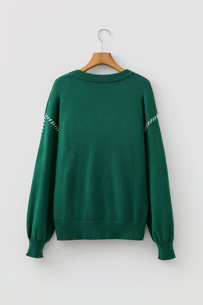 Christmas Santa Baby Patch Embroidered Sweater