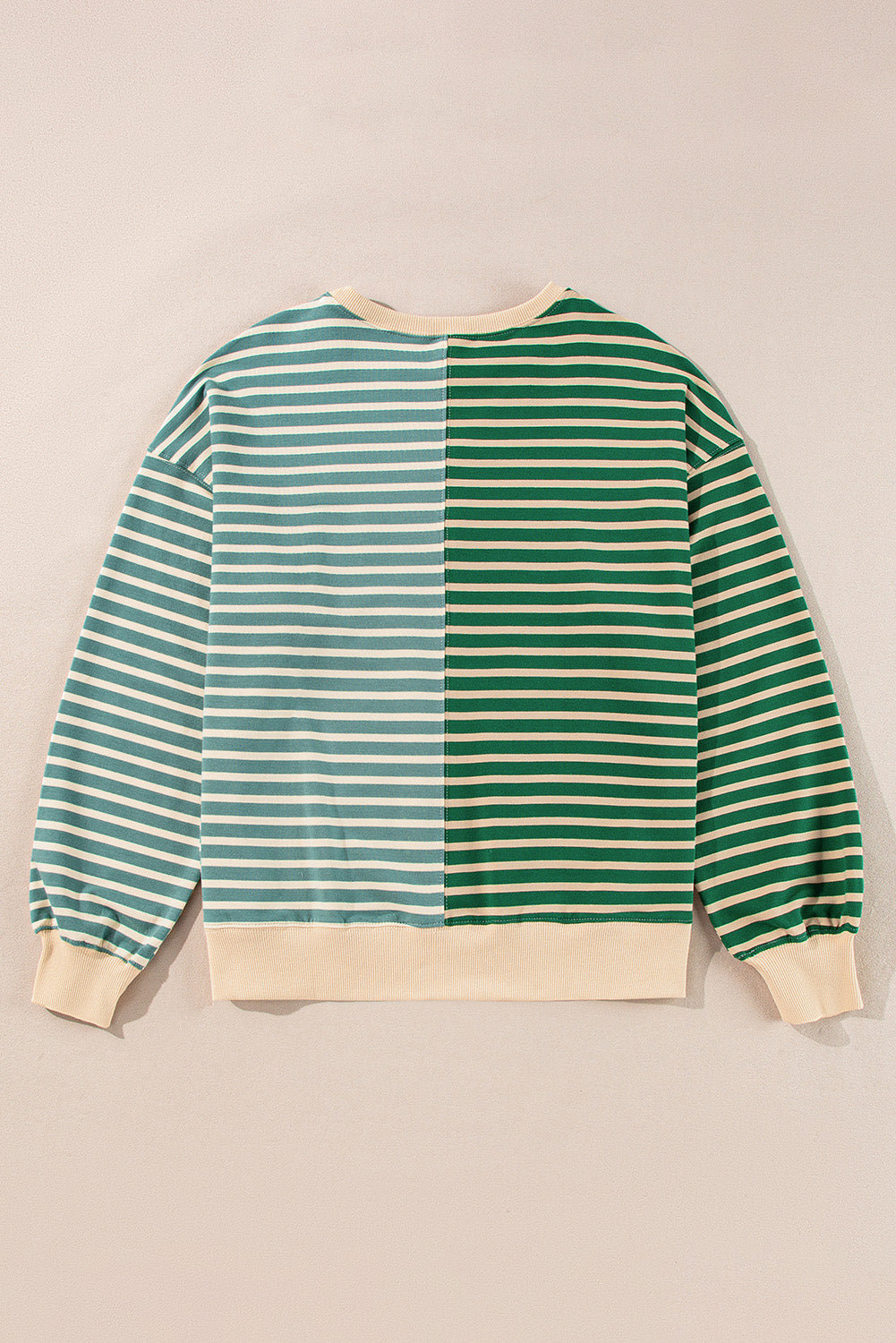 Stripe Colorblock Oversized Sweatshirt