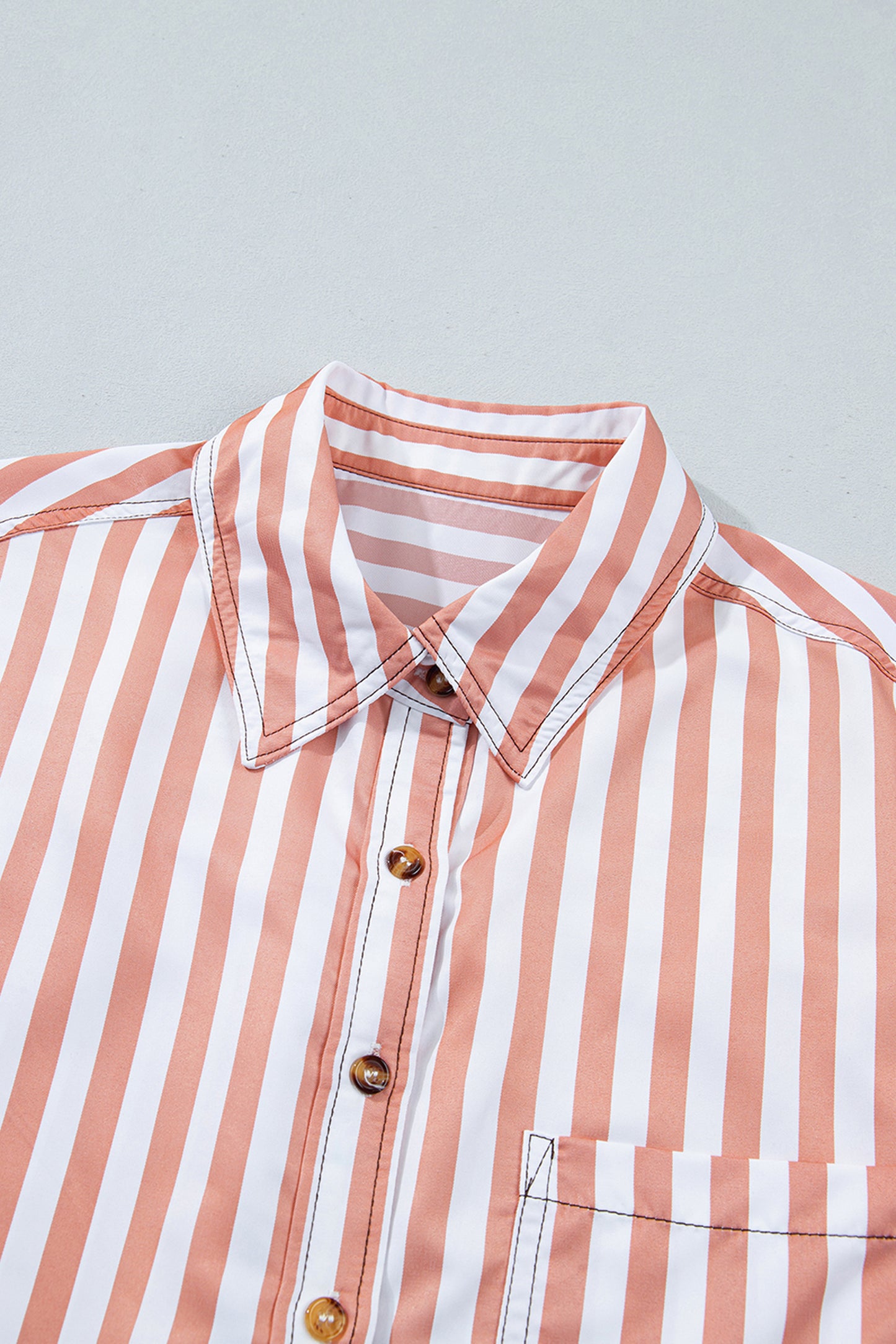 Western Stripe Button Down Long Sleeve Shirt