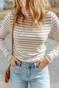 Stripe Ribbed Long Sleeve Tee