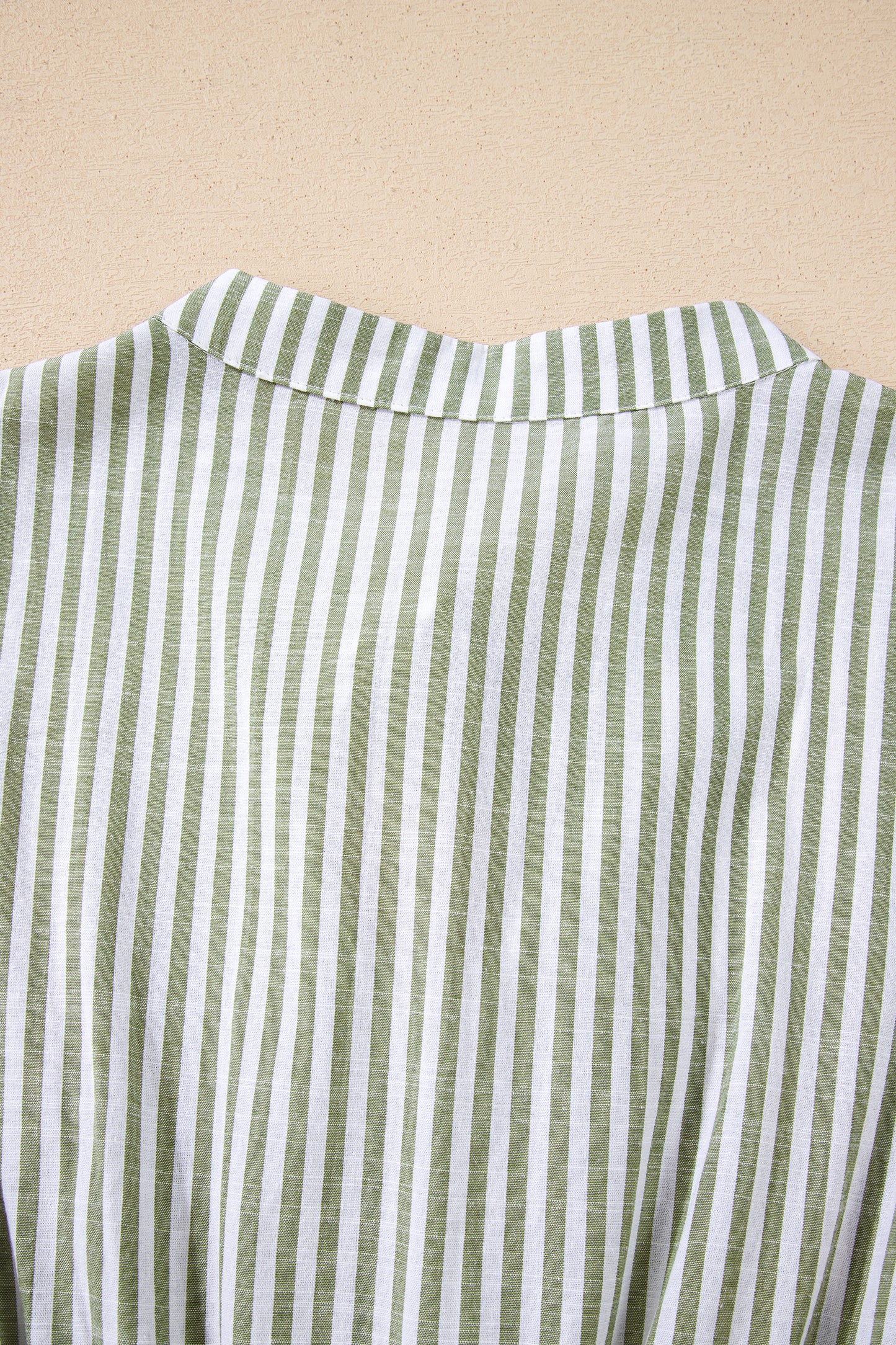 Stripe Tassel Tie-Neck Ruffle Tiered Dress