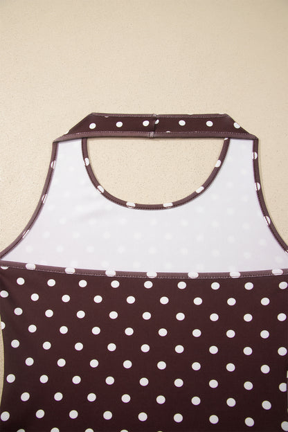Polka Dot Halter Tank & Elastic Shorts Set