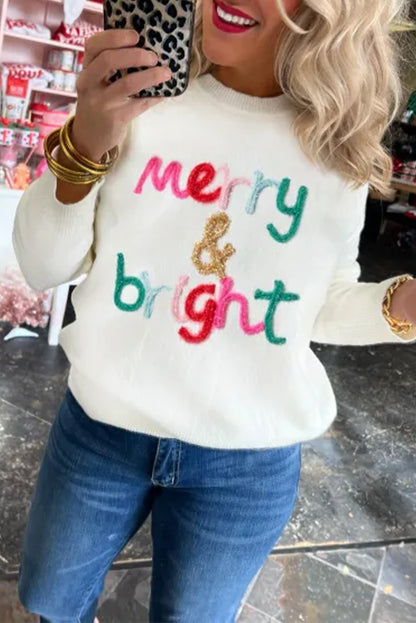 Holly Jolly Tinsel Christmas Sweater