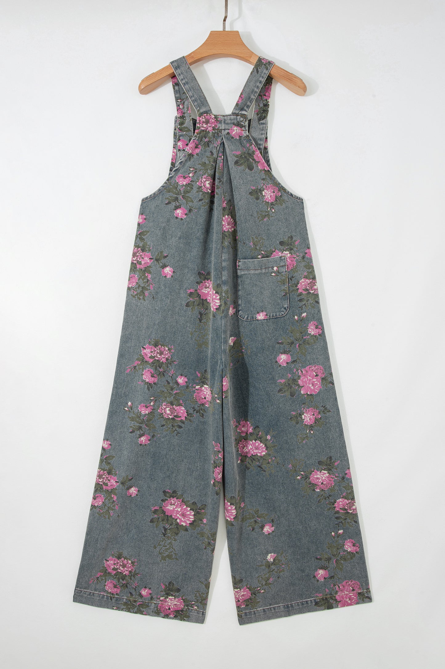 Floral Pleated High Waist Wide Leg Jumpsuit
