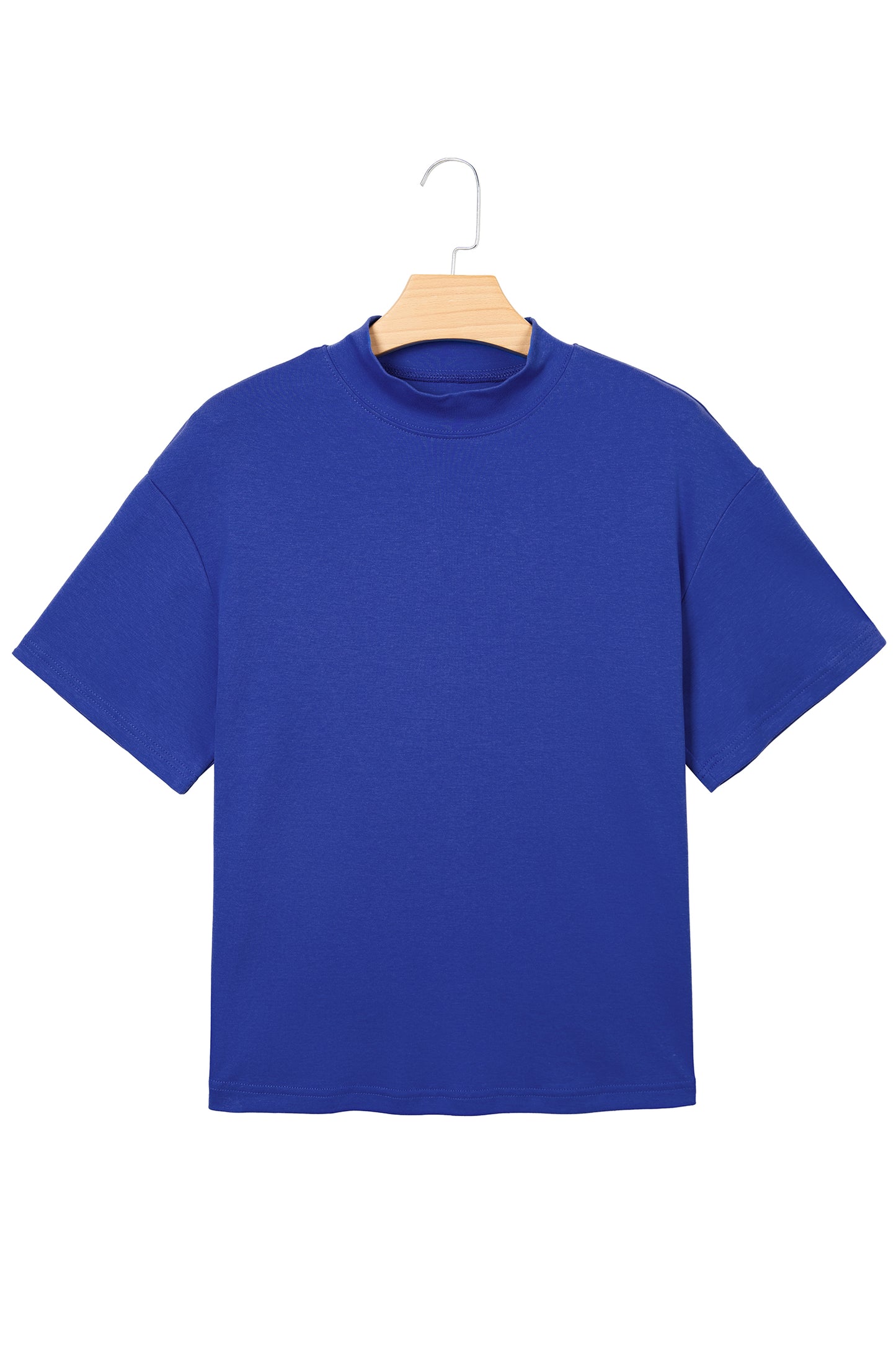 Oversized Solid Color High Neck Tee