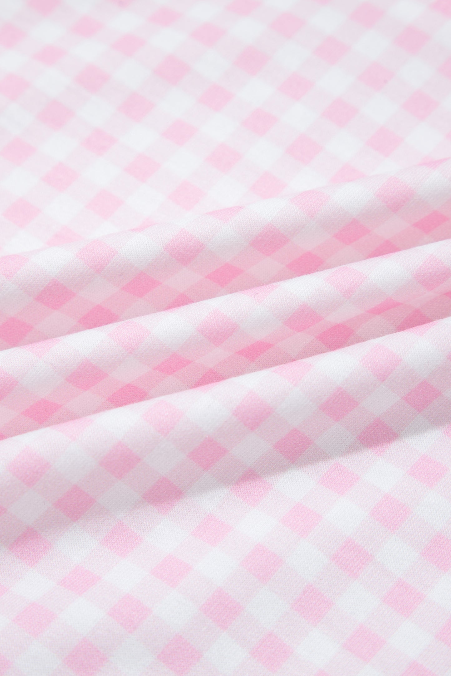 Gingham Half Zip Top & Elastic Waist Shorts Set