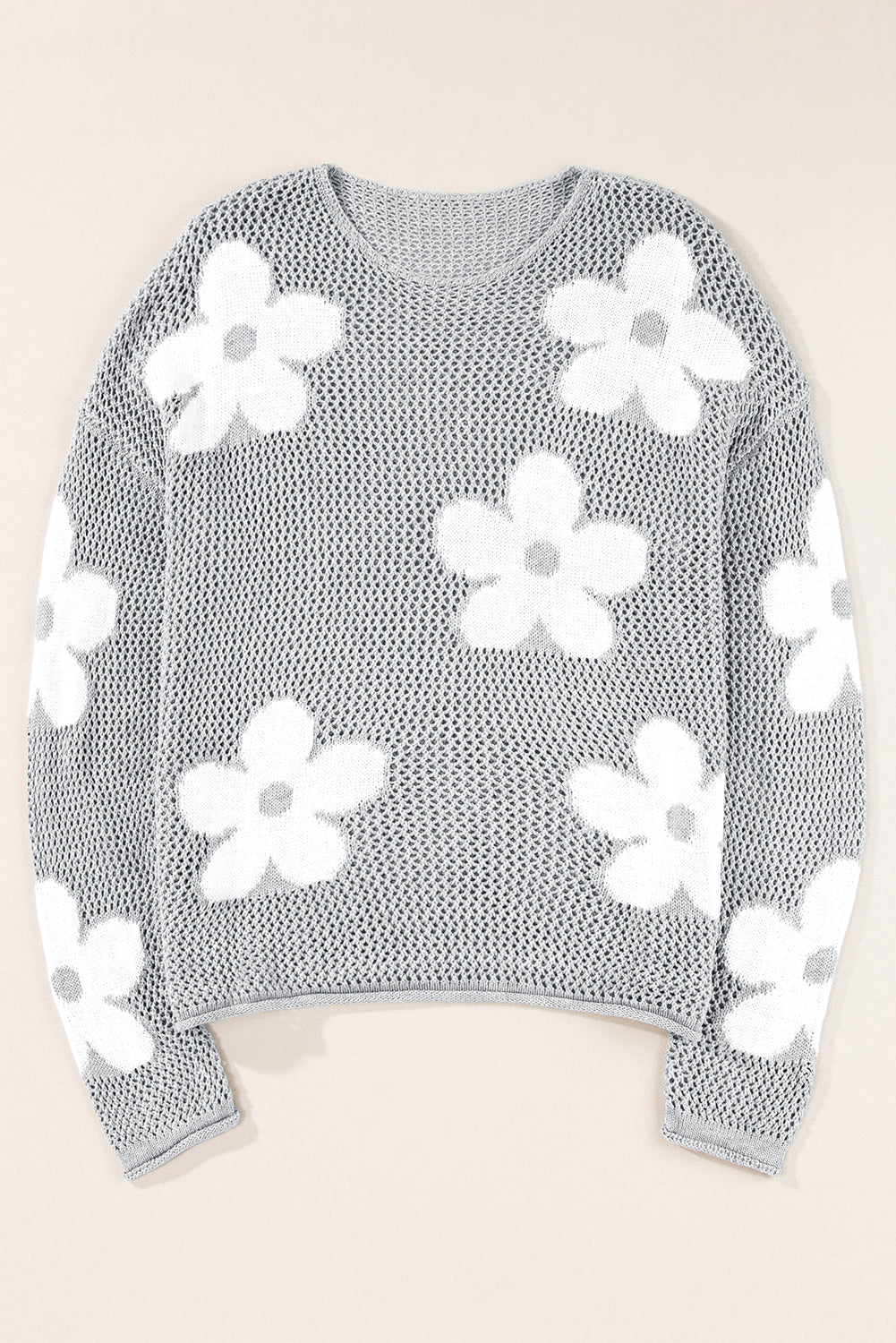 Floral Hollowed Knit Sweater